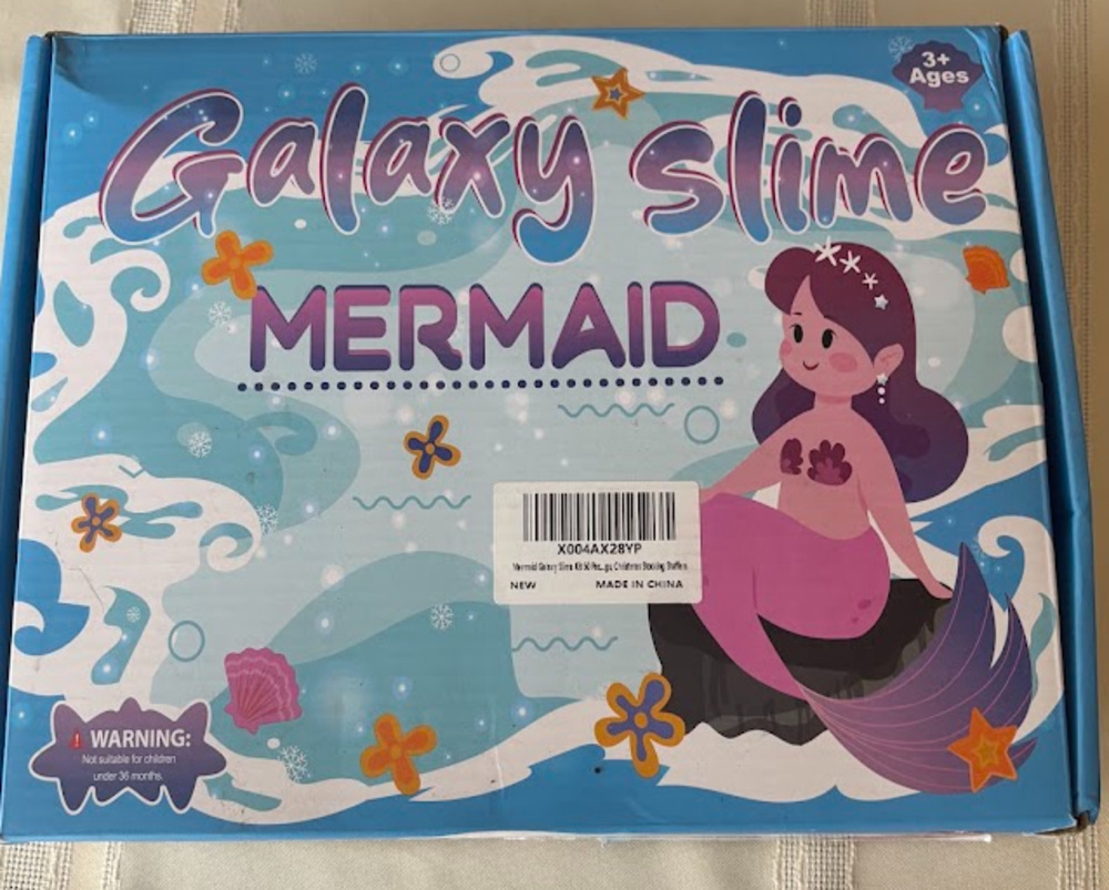 Galaxy Slime Mermaid Slime Set 24 Jars Purple Blue Kids Craft